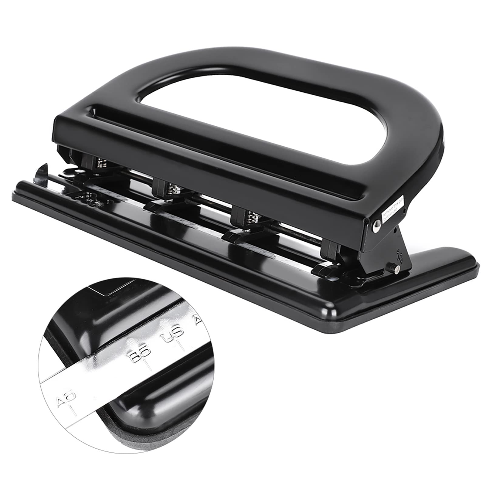 Haofy Perforatore di Carta in Ferro Perforatore a 4 Fori Regolabile per Forniture per Ufficio, di Diametro 6 Mm per Cancelleria Scolastica, Capacità di 30 Fogli