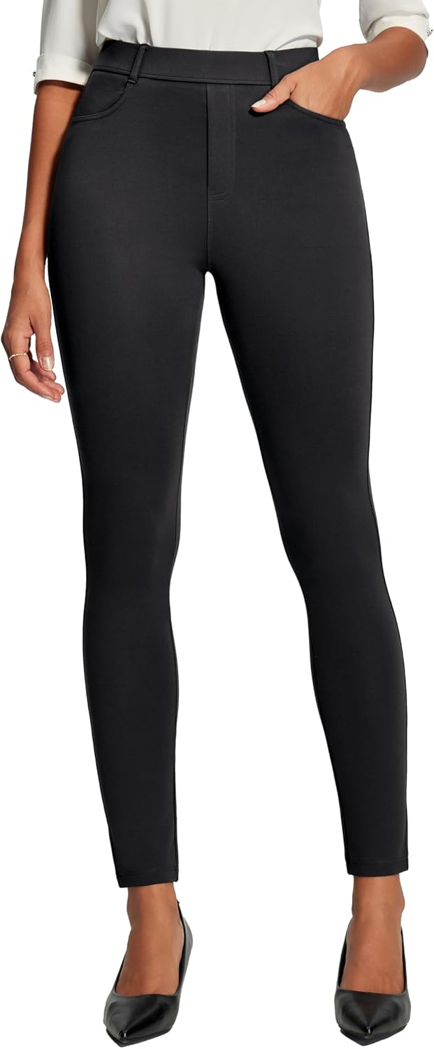 Heathyoga Womens Dress Pants Pull On Stretchy Work Pants Women Business Casual Outfits Slacks for Women Teacher Pants Office