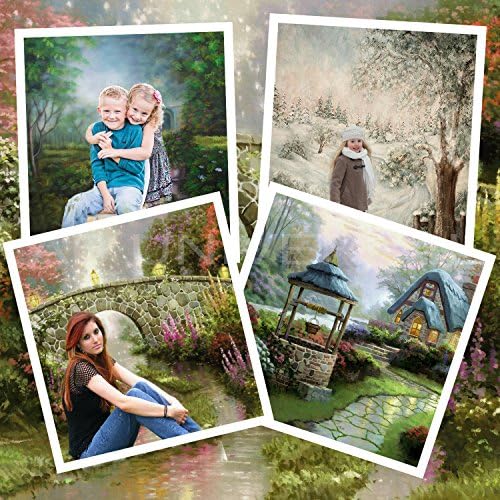 Digital Green Screen Watercolor Oil Style Backgrounds Backdrops Mac & Windows