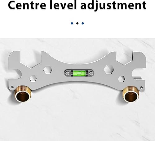 Miniatura 3 de Jiawu Llave de grifo, llave multifuncional para conexiones de manguera de grifos, llave de tuerca con nivel de burbuja, llave de tubo de tubería,
