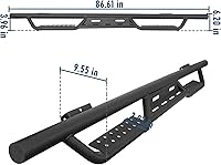 Vista 9 de u-Box Barras Nerf F150 Drop Side Step Estribo Off-Road Tubos Rocker Guard Rails compatibles con Ford F-150 2009 2010 2011 2012 2013 2014 SuperCrew