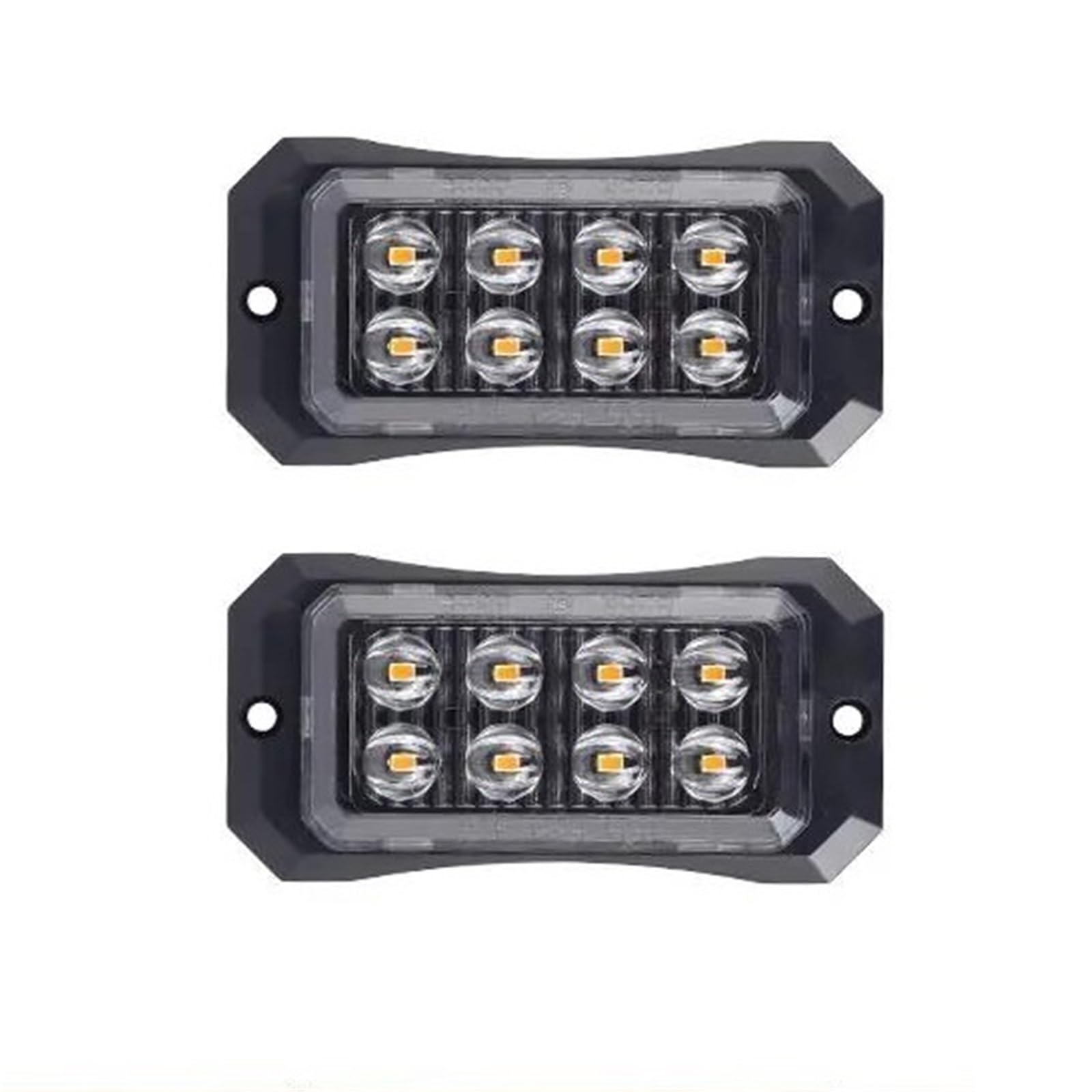 Freccia Auto Spia Luminosa Di Segnalazione Laterale Per Camion Da 12 V-24 V Per Auto, Camion, Rimorchio, Camion, Trattore, Furgone Indicatore Laterale(8 LED Amber)