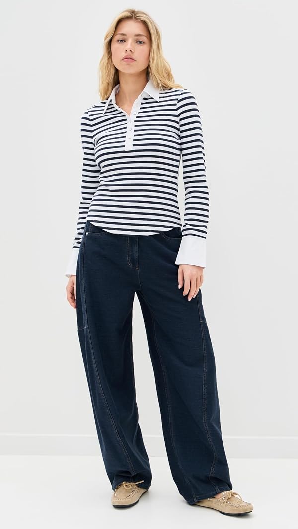 Cinq a Sept Women's Striped Jaden Top, Navy/White, Medium by Cinq à Sept - Used condition - Image 3