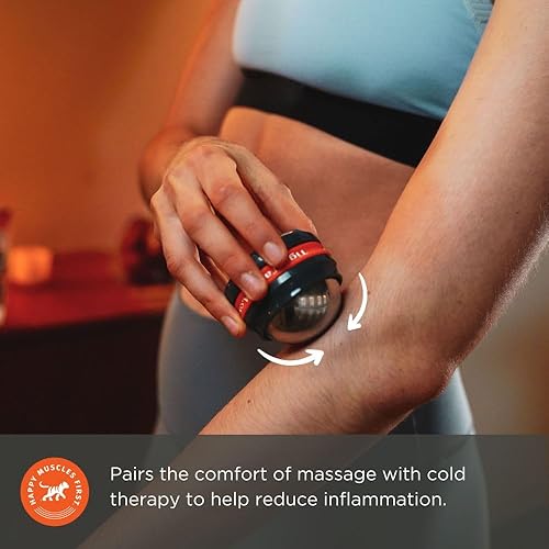 Miniatura 4 de Tiger Tail Knotty Tiger ICE - Bola de masaje de rodillo frío  Herramienta de terapia de frío para cuello, espalda, piernas, brazos, hombros,