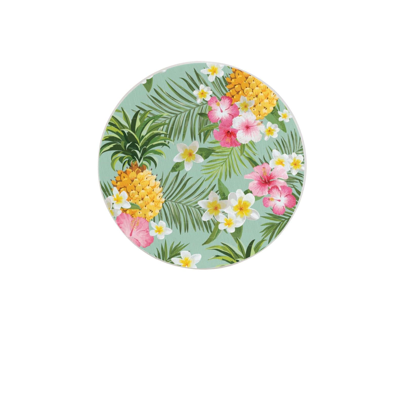 Hawaiian Pine Six Piece Drink Coaster for Tabletop Protection Place Mats for Home Decor