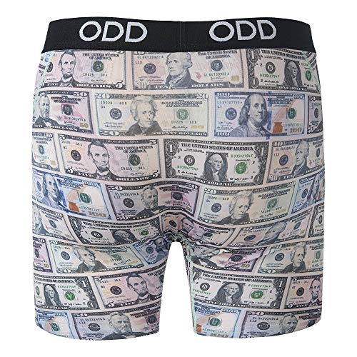 Odd Sox Men's Funny Underwear Boxer Briefs Cash Money Bills Graphic Print2