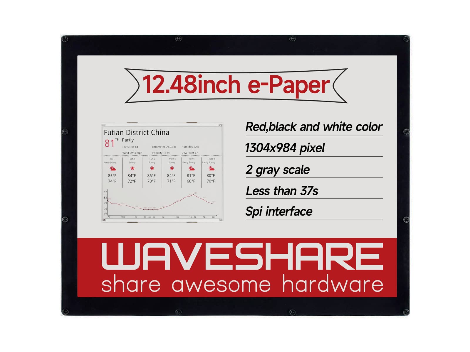 Amazon.com: waveshare 12.48inch E-Ink Display Module 1304×984