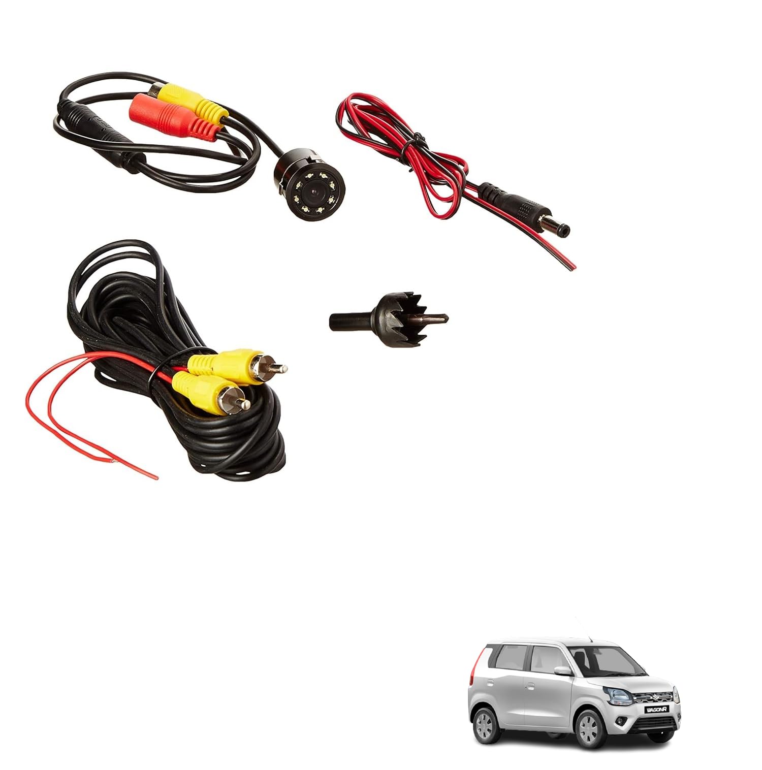 kozdiko car rear view reverse parking camera with hd night vision 8 led waterproof compatible with maruti suzuki wagonr stingray