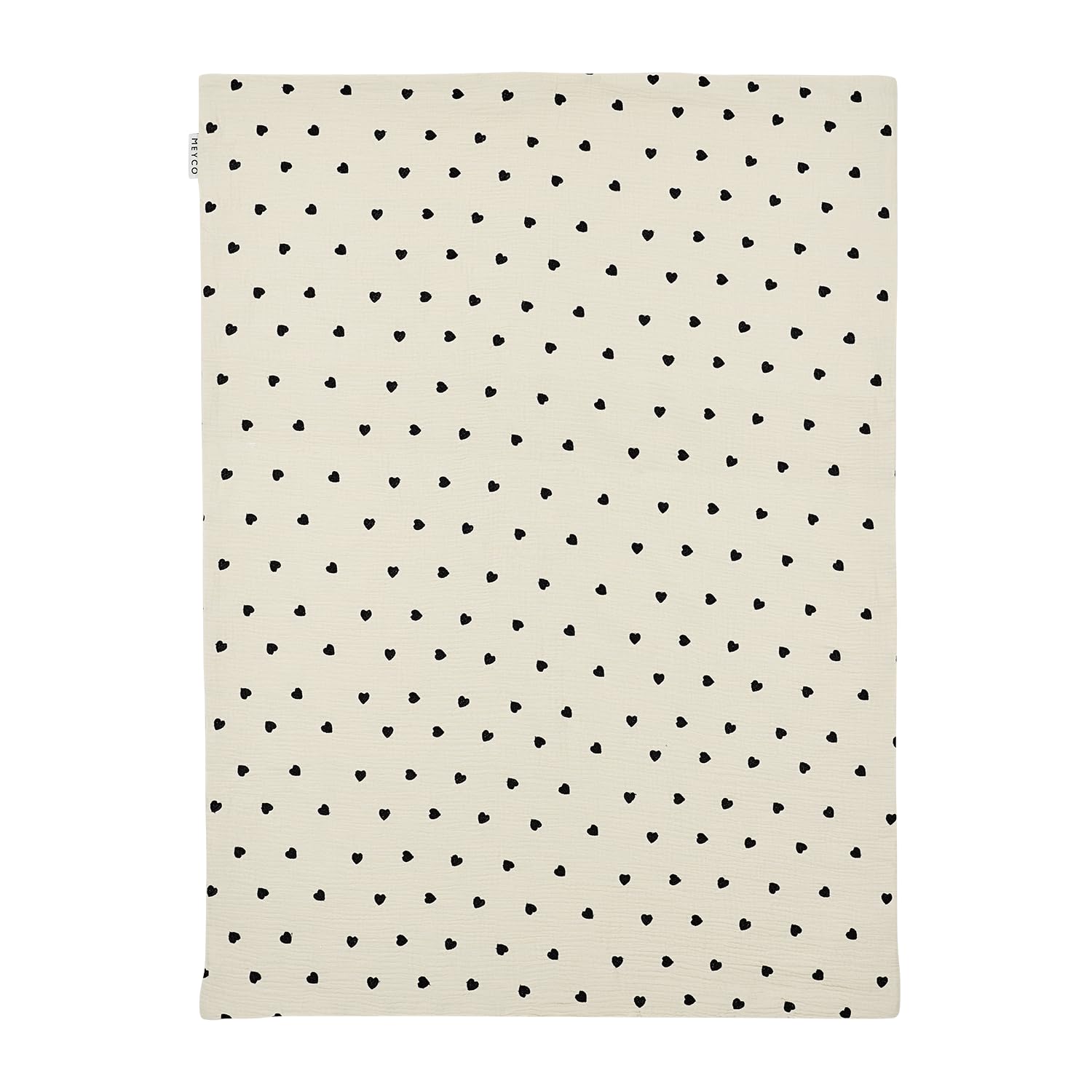 MEYCO Babydecke 100x150cm Musselin/Frottee Sweet Heart Soft Sand | 100% Baumwolle - Oeko Tex zertifiziert - TOG 1.5 - vielseitig einsetzbar - kuschelig & atmungsaktiv - waschbar