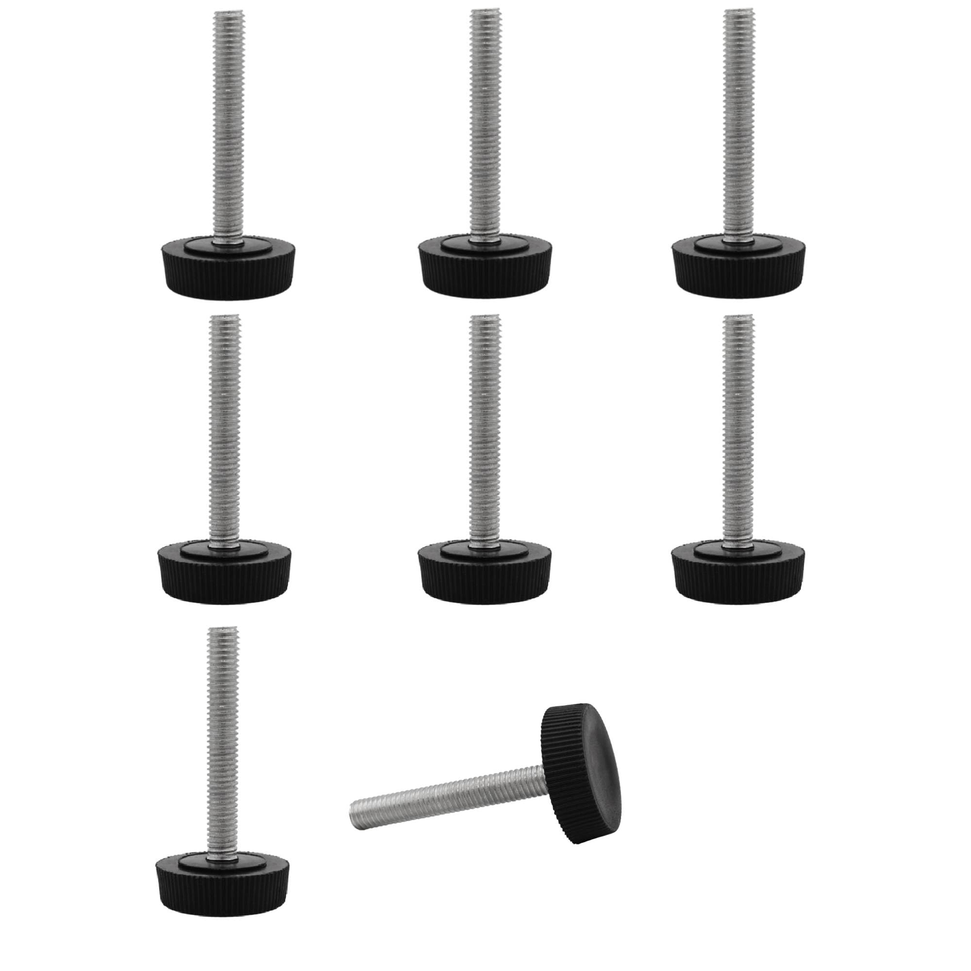 SKIR'CO 8 pcs, Furniture Leveling Feet M6 x 40 mm, Adjustable Round Legs 25 mm Diameter, M6 Thread Leveler Foot
