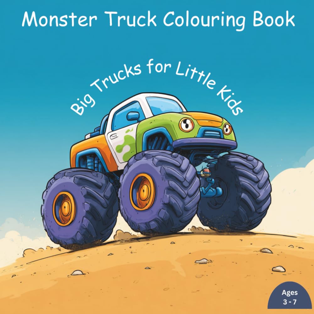 Monster Trucks Colouring Book: Big Trucks for Little Kids