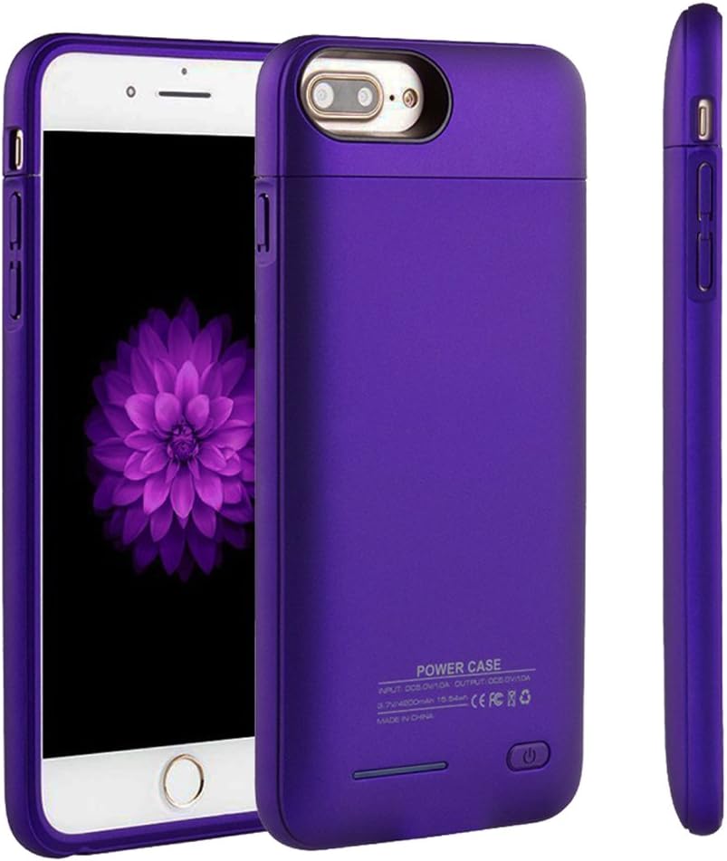 iPhone 7/8 Battery Case, Cofuture 3000mAh Magnetic Rechargeable External Battery Charging Case Portable Charger Ultra Slim Backup Power Bank Case with Kickstand for iPhone 6 6s 7 8 (4.7 inch), Purple