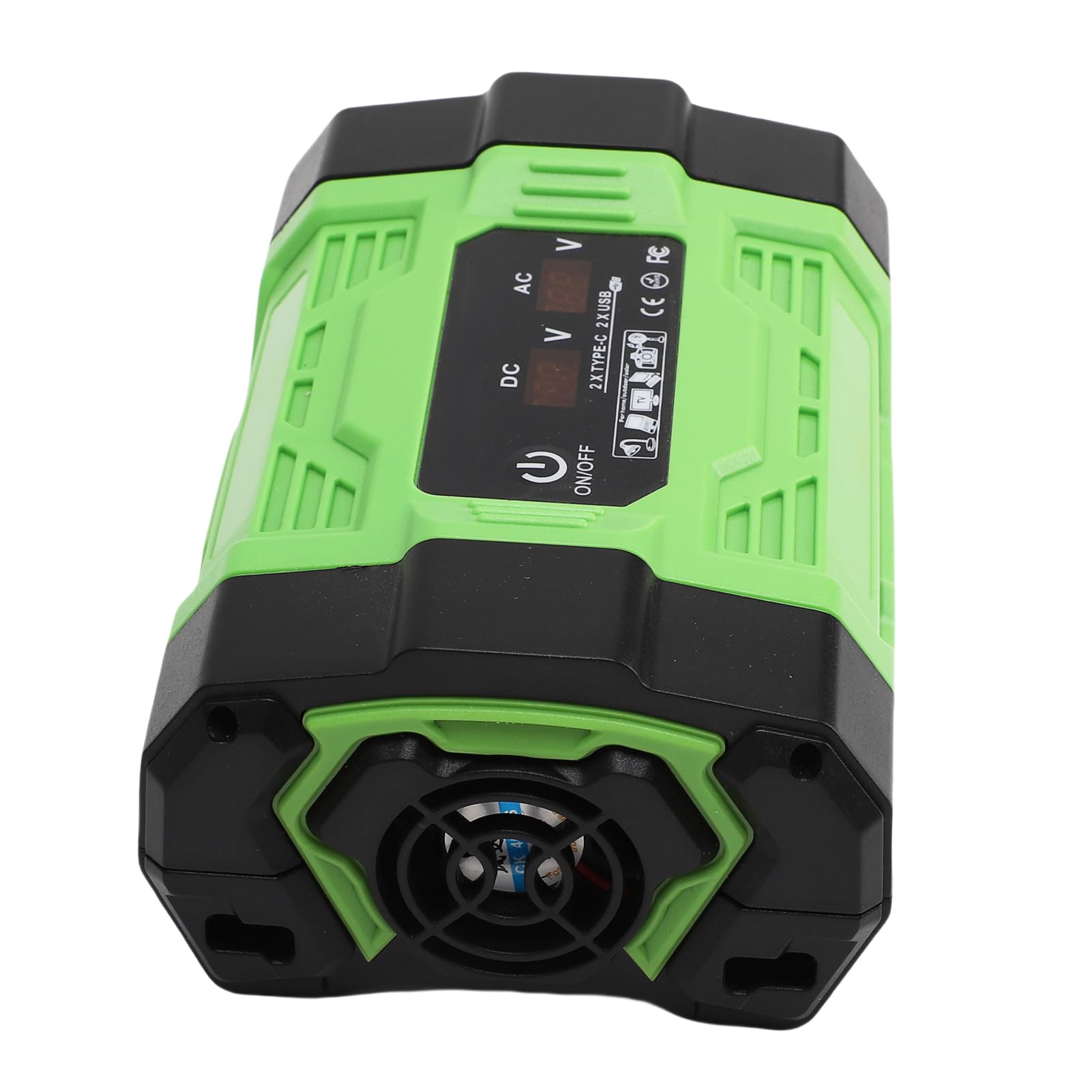 Eujgoov Cargador Inversor de Corriente para Automóvil de 300 W, 12 V A 220 V CA, con 2 Tomas de CA, 2 Puertos USB C PD, Puertos USB A QC, Pantalla Digital para Carga en Movimiento