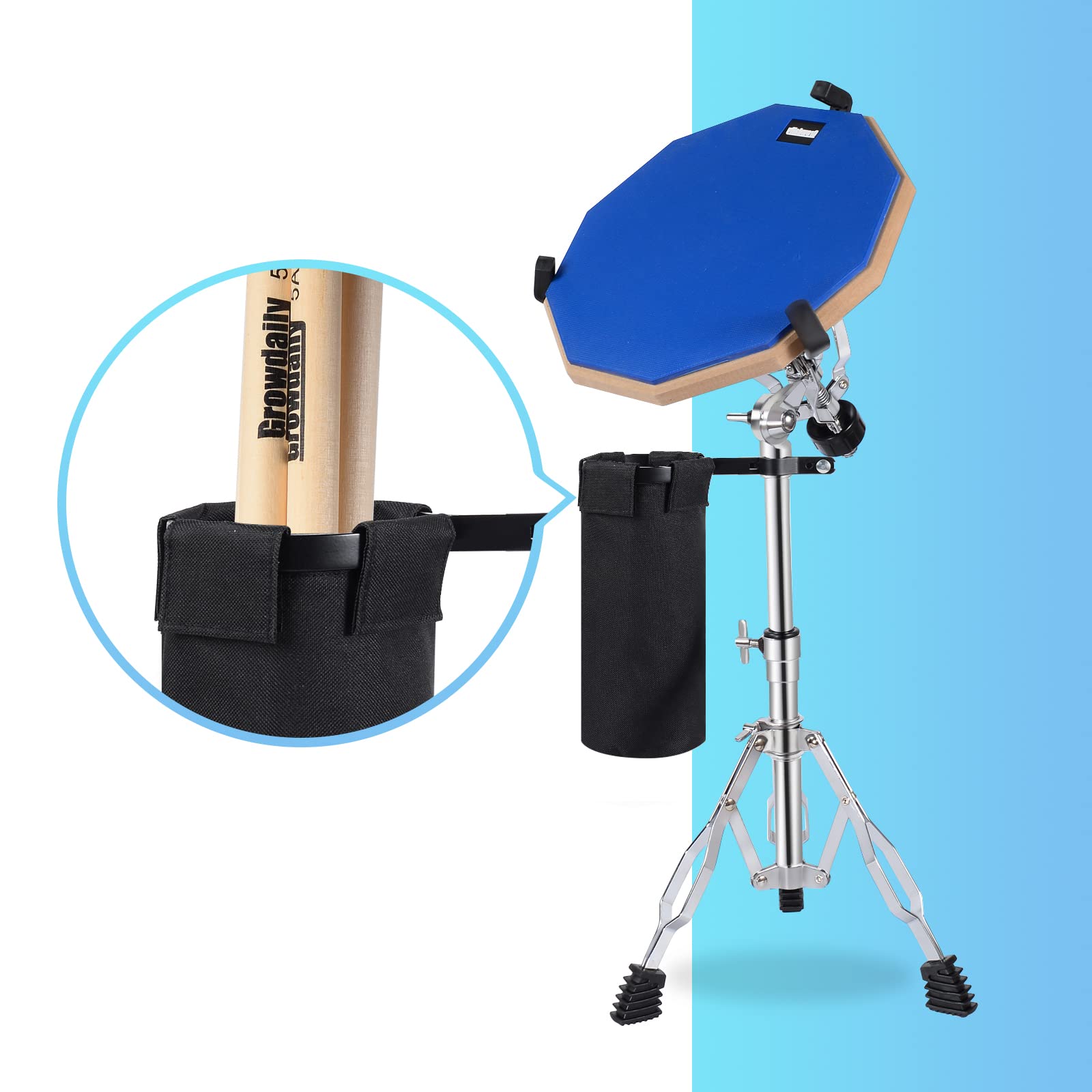 Amazon | ドラム練習パッド スネアドラムスタンドセット 12