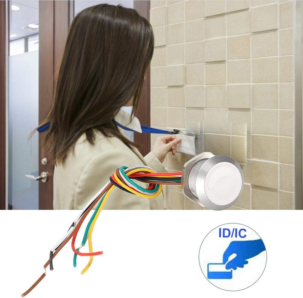 Sutinna RFID Reader, Mini RFID Controller Embedded Waterproof Access Control Reader Wiegand26/34 Interface for 125Khz (ID EM Card) / 13.56Mhz (IC HID Card)(ID)