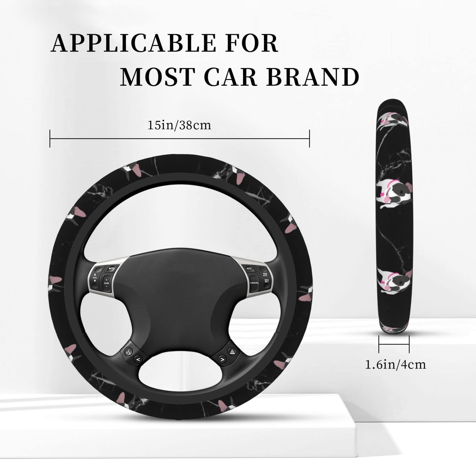 Coprivolante Auto Universale - Motivo Rana Su Foglia Di Loto, Antiscivolo E Inodore, 38 Cm