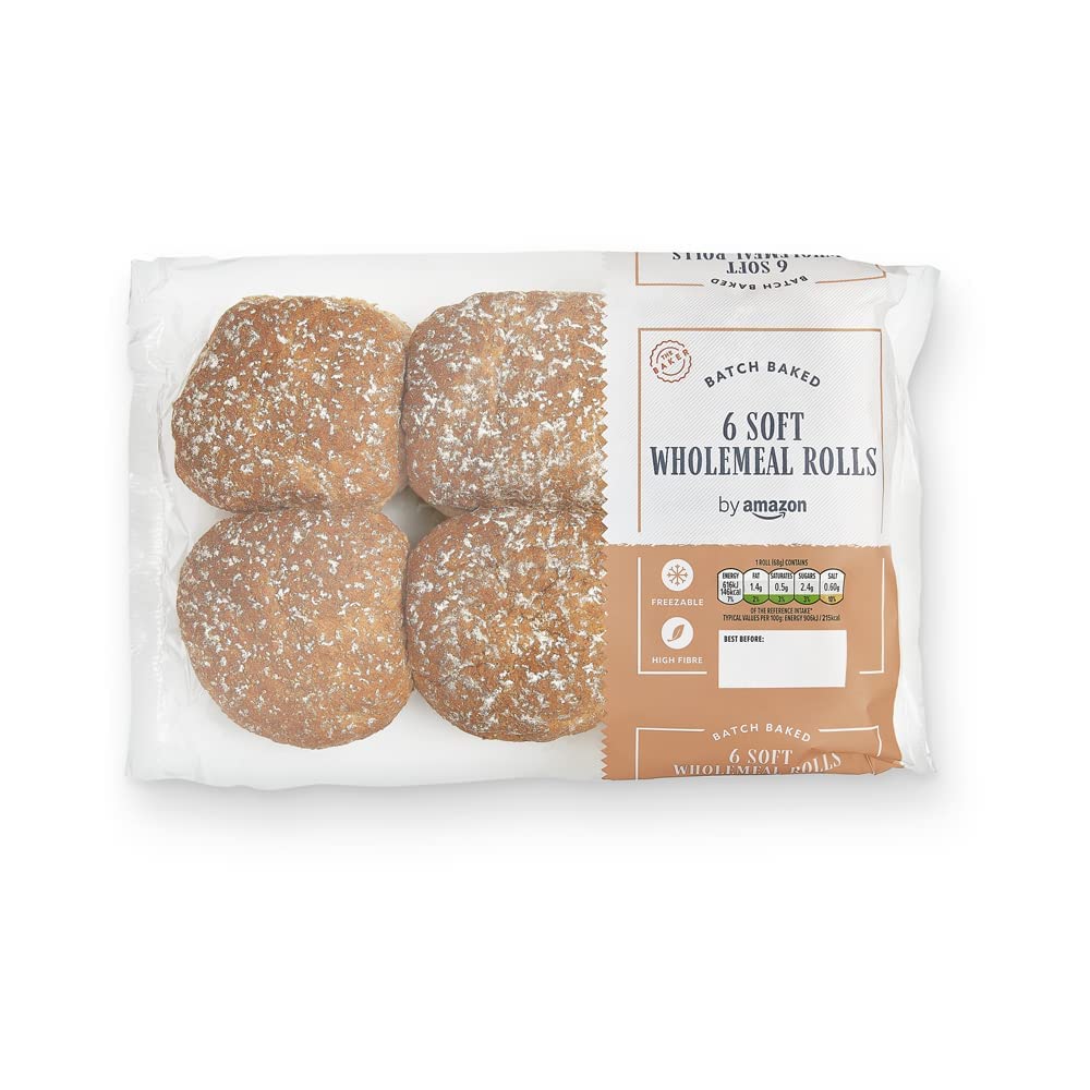 by Amazon Soft Wholemeal Rolls, 408g