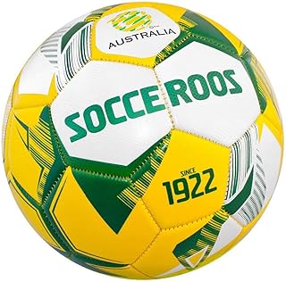 Summit Socceroos Heritage Soccer Ball – Foam-Backed PVC with Soft Feel Outer, Embossed Grain and Official Look, Designed f...