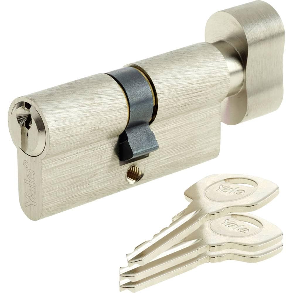 Yale 10-0253-3030-CK-2101 - Cilindro profilato, serie 250, lunghezza 30/30 mm, nichelato opaco