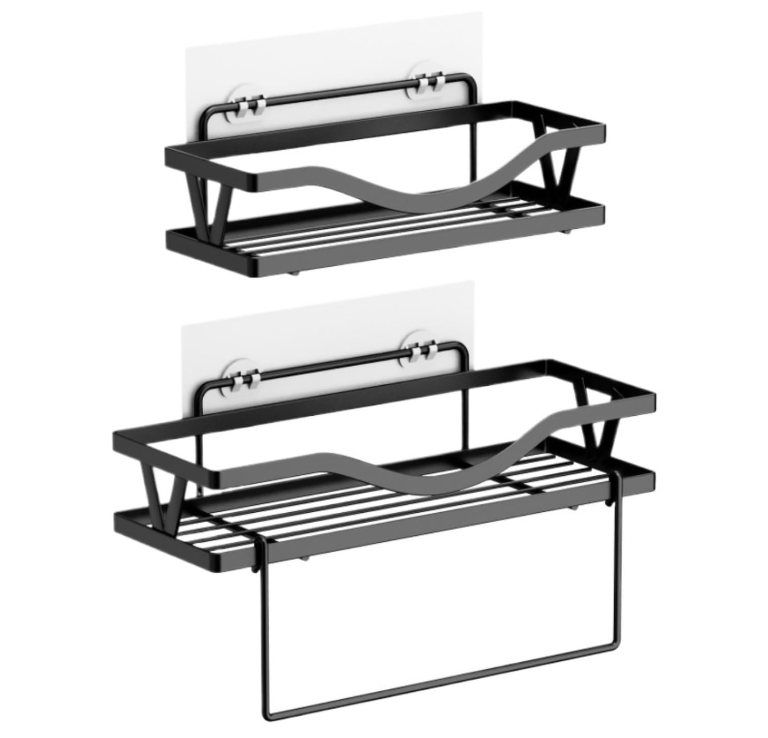 PXIWDAN Bathroom Shelf 2 Pack Shower Caddy Shelf No Drilling Organizer for Bathroom Kitchen Wall Organizer