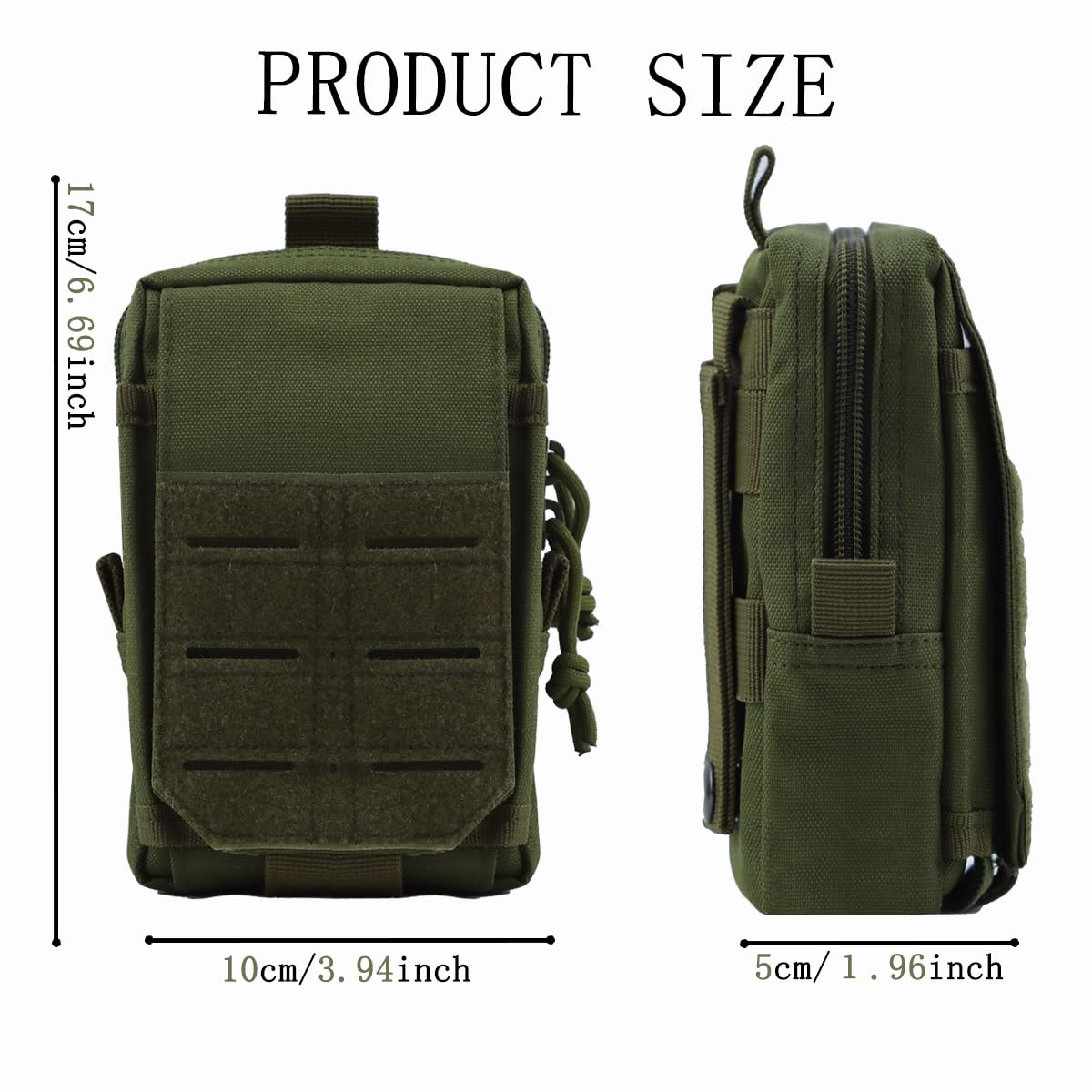 Marsupio Tattico Militare Molle Porta Cellulare da Cintura Uomo Tactical Marsupio da Cintura Borsa da Cintura Borsello da Cintura Sacchetto Porta Telefono Cintura EDC Pouch per Sportivi-Verde