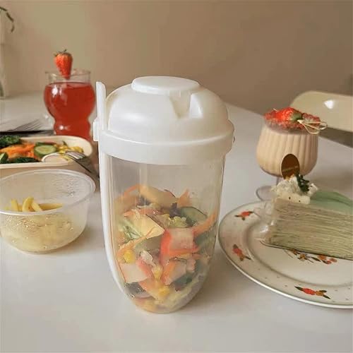 Miniatura 3 de Vaso coctelero de ensalada Keep Fit 2022 con tenedor y soporte para aderezo, cepillo de lavado fresco, recipiente de salud, desayuno portátil de