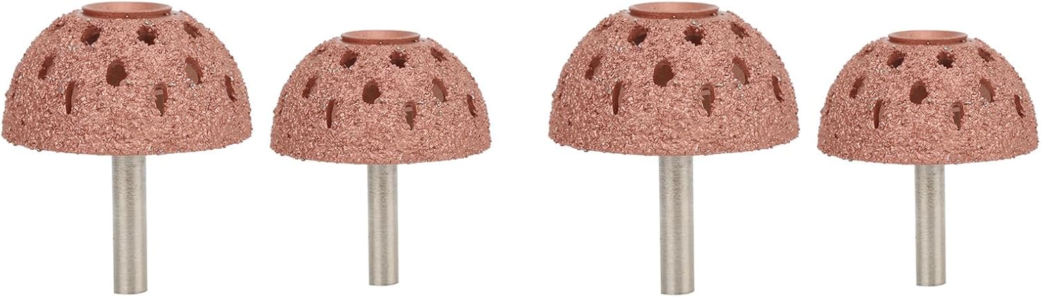 4PCS Tungsten Steel Buffing Wheel Grinder Power Tool Accessories Bowl Type Grinding Pad Round Shank 6mm