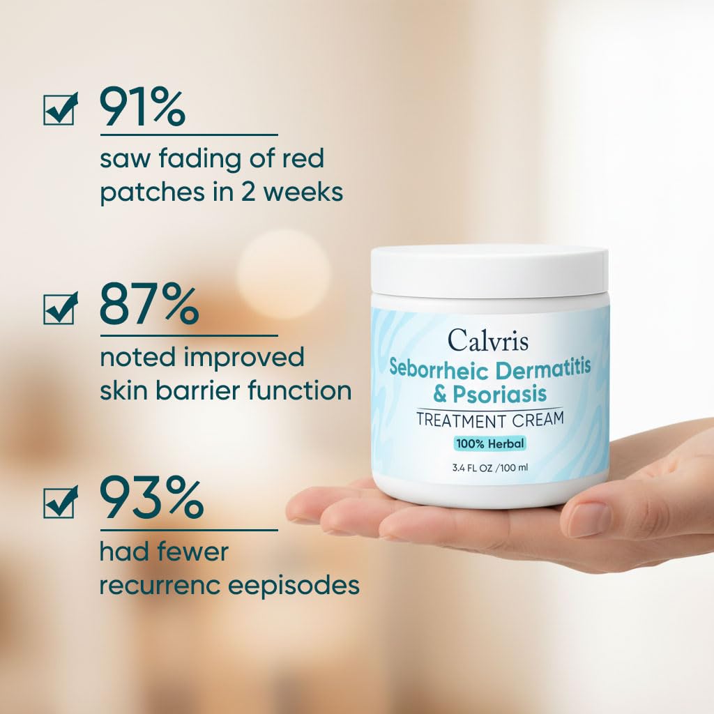 Calvris Scalp & Beard Relief Cream with Botanical Extracts, 3.4 Fl Oz