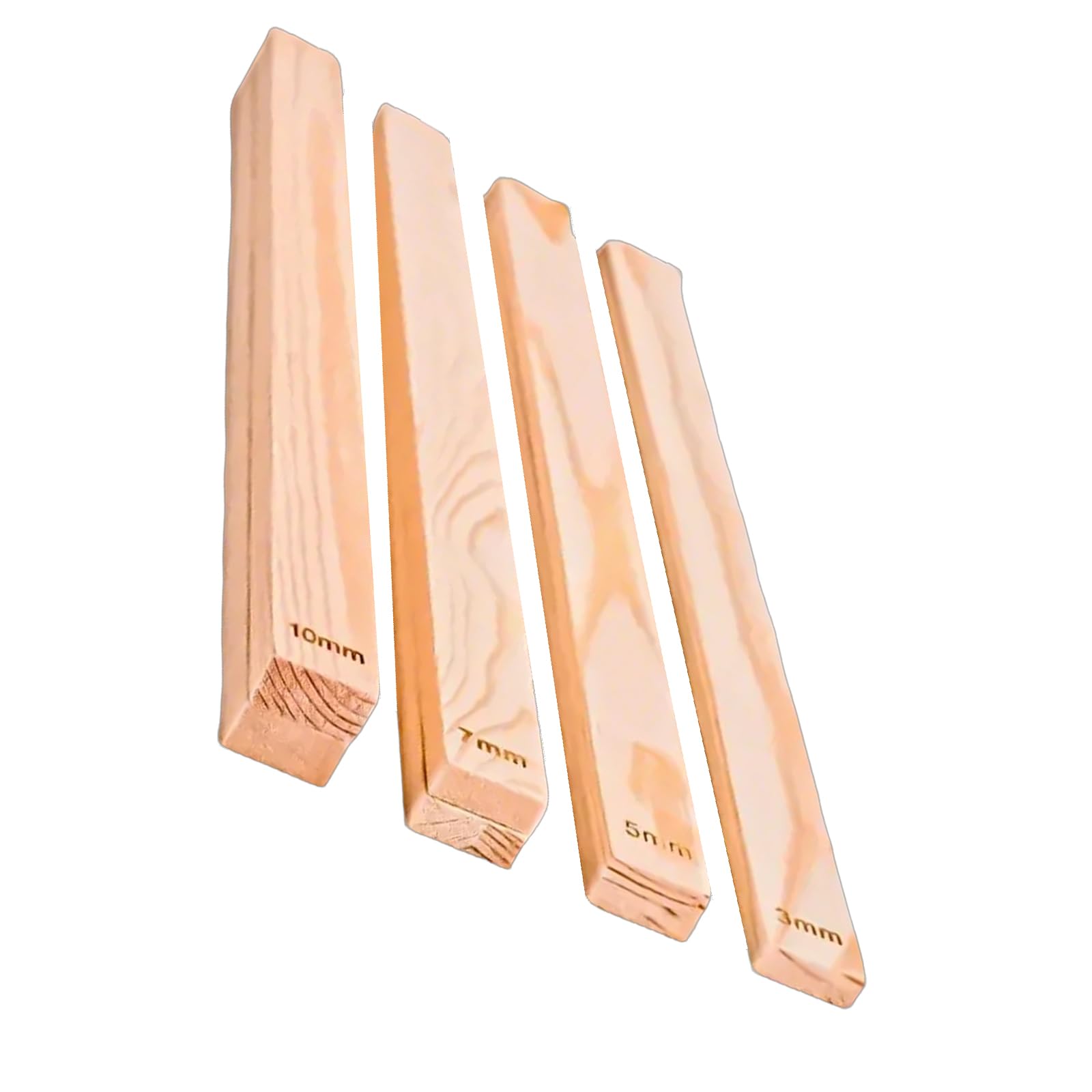8Pcs Pottery Teaching Rolling Mud Stick Guide Tool for Pottery Teaching Polymer Depth Guide Tool Pine Wood Strips