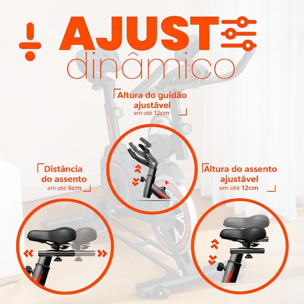 Bike Ergometrica Bicicleta Ergometrica Bike Spinning Silenciosa Vertical Modelo Premium