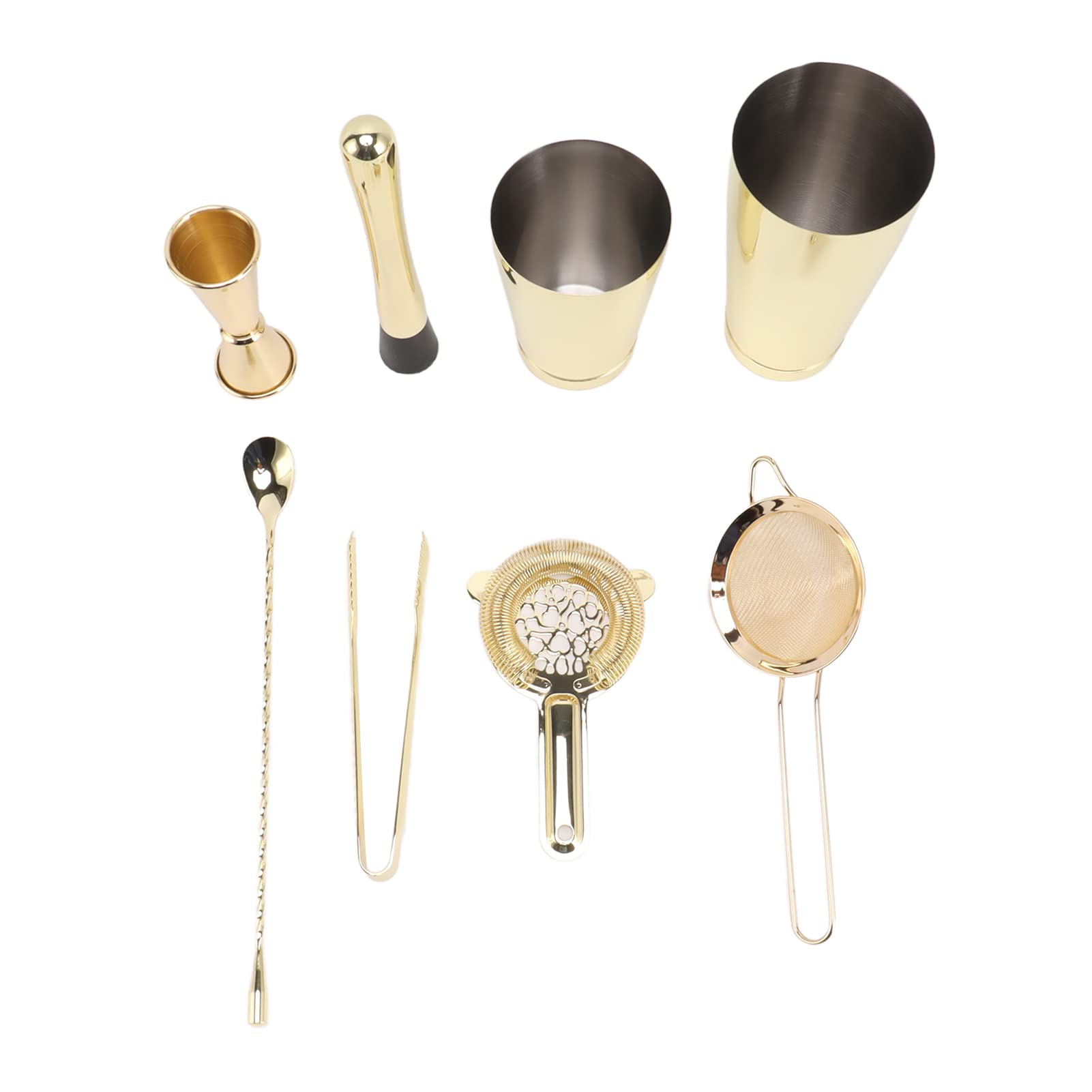 Kit de Barman, para coctelera de Acero Inoxidable, Juego de Herramientas de Barra Profesional, coctelera Boston con preservación de Temperatura, Equipo para Hacer (Estilo B)