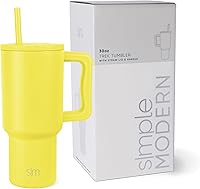 Vista 31 de Simple Modern - Vaso de 30 onzas con asa y tapa con pajita, taza de viaje de acero inoxidable aislada compatible con portavasos, colección Trek