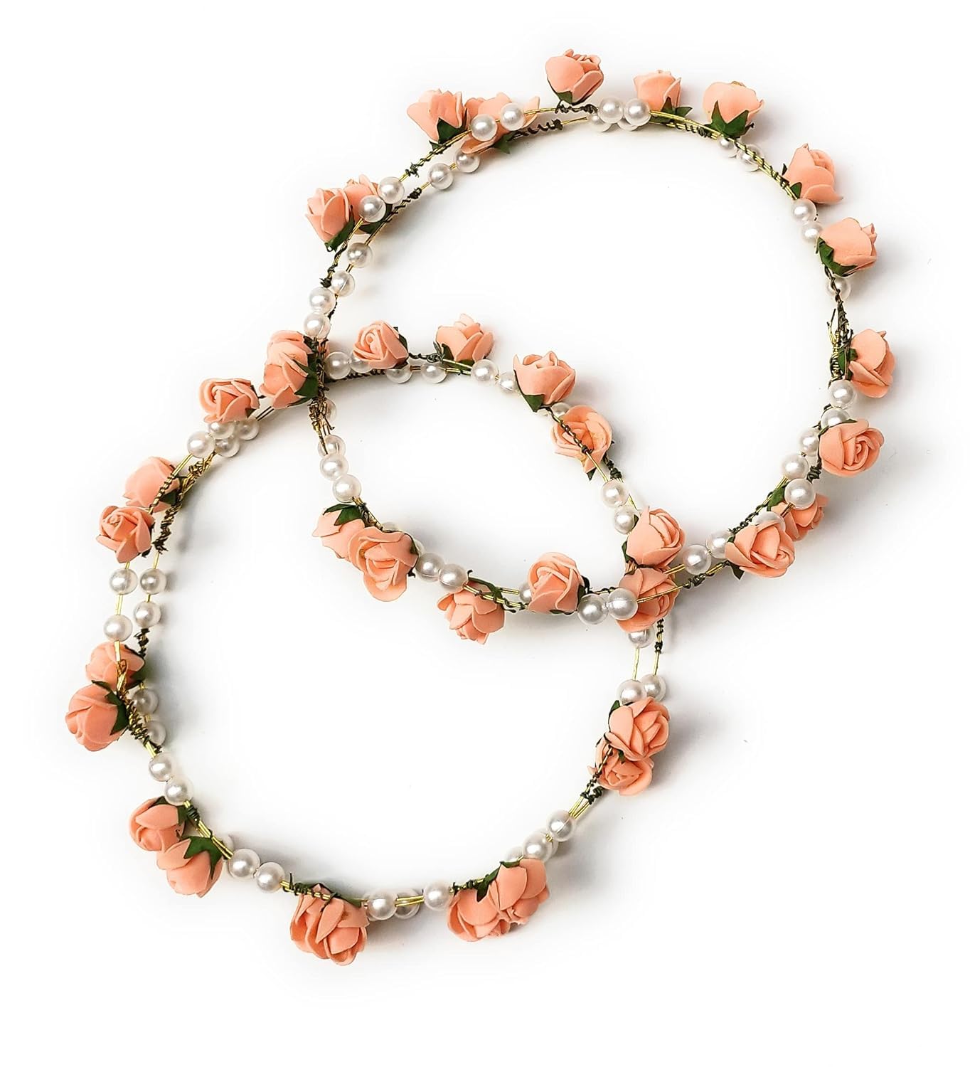 GIRLYZ ATTIRE (Orange) Artificial Floral Headpiece Roses Wedding Bridal Beach Party Travel Headpiece Wreath Crown Tiara for Girls Teens and Women Pack of- (2) (B0CTKL9KZ4) Amazon Price History, Amazon Price Tracker