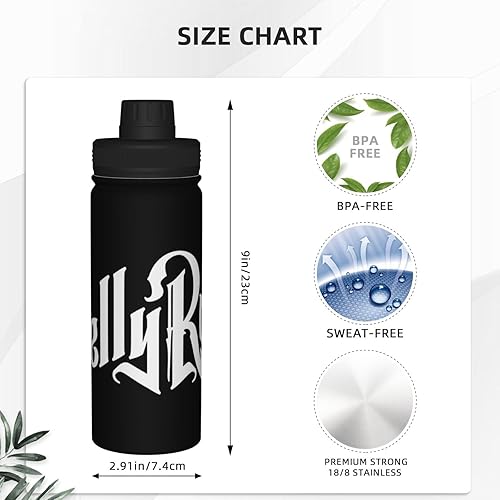 Miniatura 4 de Kingscom Jelly Singer Roll - Botella de agua deportiva de 18 onzas con aislamiento inoxidable, a prueba de fugas, termo frío y caliente, taza de