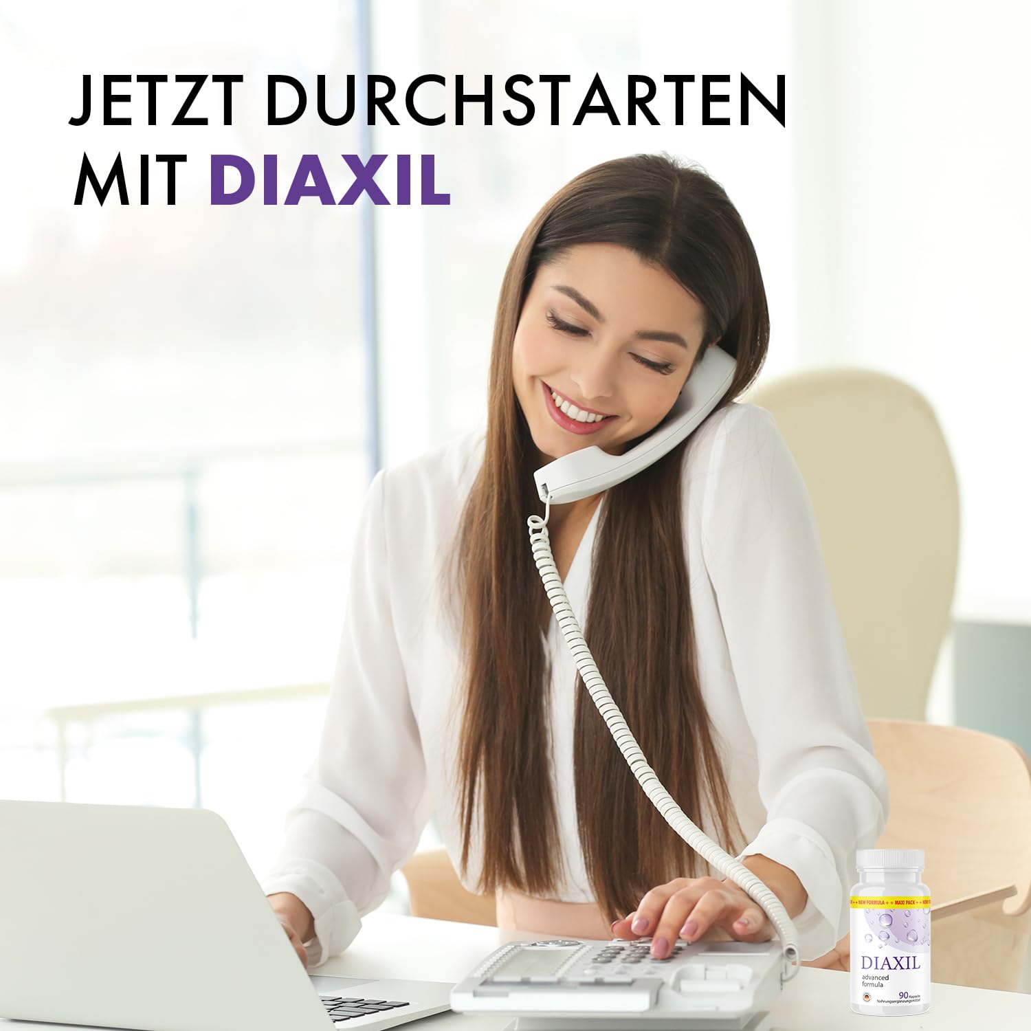 Diaxil Kapseln - reich an Vitaminen & Mineralstoffen - für Männer & Frauen - Inhalt 90 Kapseln