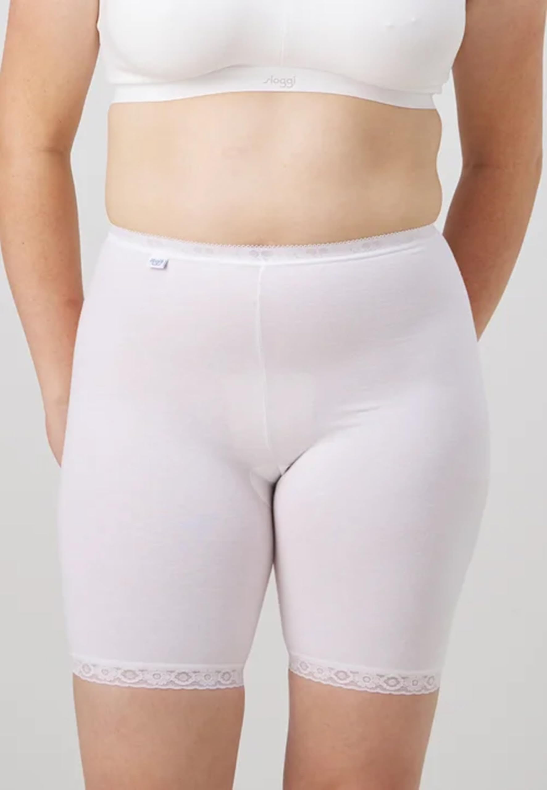 Sloggi 4 Mutanda Donna Long Alta GAMBALETTO Cotone