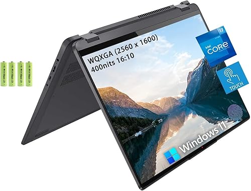 Lenovo 2023 Flex 5 16" 2.5K WQXGA (2560 x 1600) Portátil con pantalla táctil 2 en 1, Intel 10-Core i7-1255U de 12ª generación, 16 GB de RAM, SSD