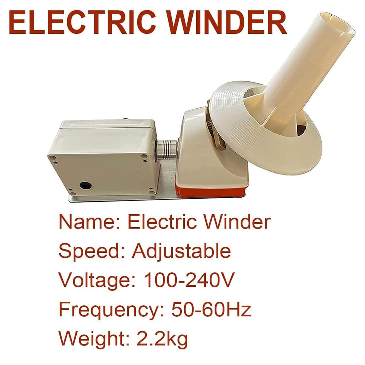 Envernador de Hilo eléctrico: Velocidad Ajustable, Rodillo de Hilo de 500 g de Capacidad para Ganchillo y Tejido de Punto, Esmalte eficientemente Hilo metálico, Lana, Nylon