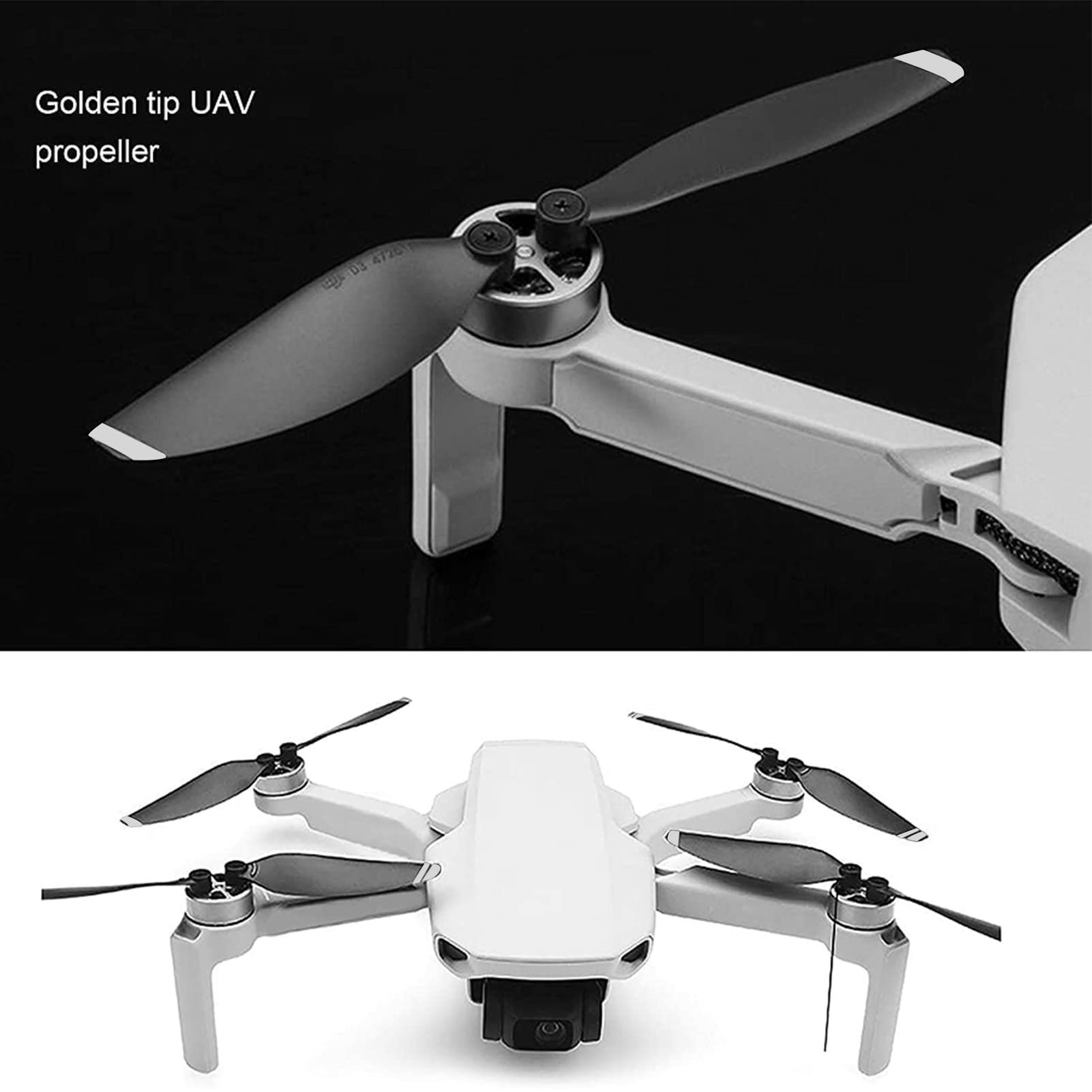 Bocguy 16 Pcs Drone Mavic Mini Hélices, modelo 4726 Hélices para Mavic Mini Accesorios Reemplazo de Drones con 24 Tornillos & 2 Destornillador, Bajo Ruido & Estable (Plata) — view 5