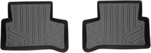 SMARTLINER Juego de alfombrillas negras de segunda fila para todo tipo de clima, ajuste personalizado para Mercedes-Benz Clase GLA 2021