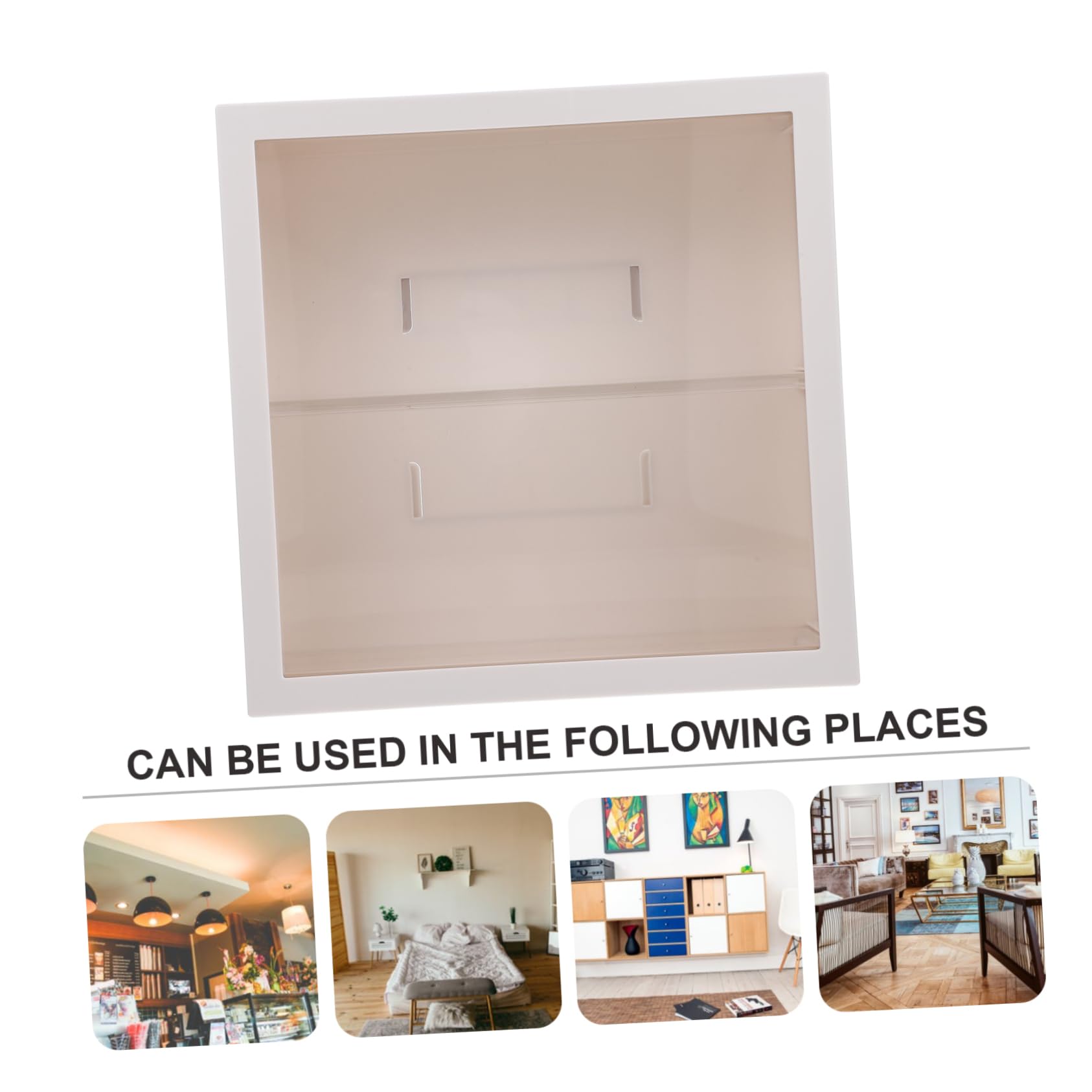SUPVOX Supporto per Bambole Due Strati Contenitore per Oggetti da Collezione Vetrina per Kit da Garage Organizer per Mensole Fai da Te Adatto per Personaggi Bambole Statue e Modelli