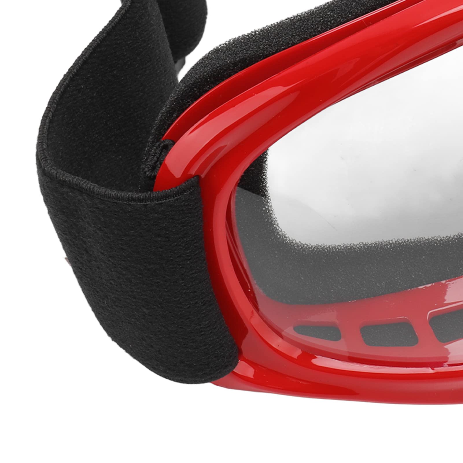 Gogle Pwshymi Dirt Bike, Gogle narciarskie dla dzieci, Profesjonalne, wiatroszczelne, do jazdy na rowerze na świeżym powietrzu, do jazdy na nartach, do jazdy na motocyklu terenowym (czarne) (czer