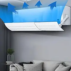 Defletor Ar Condicionado CLINK Direcionador de Saida de Vento Com Regulagem e Ajuste de Ângulo Ajustavel Até 100CM Ar Split