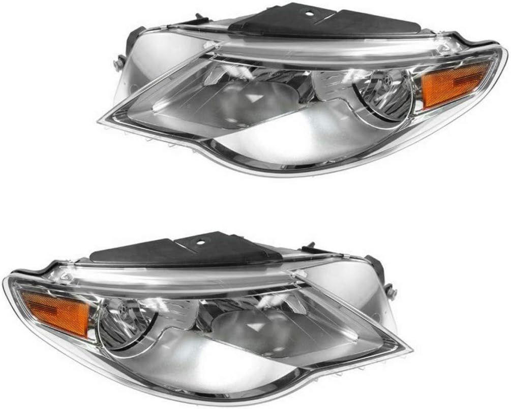 CarLights360 For 2009 2010 Volkswagen CC Headlight Driver and Passenger Side DOT Certified Bulbs Included VW2502139 VW2503139 - Replaces 3C8 941 005 F, 3C8 941 006 F; From VIN 9530001