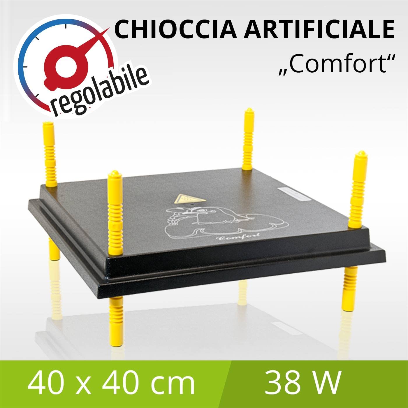 VOSS.farming Plaque chauffante Comfort pour Poussins 40 x 40 cm / 38 W avec régulateur Variable de température
