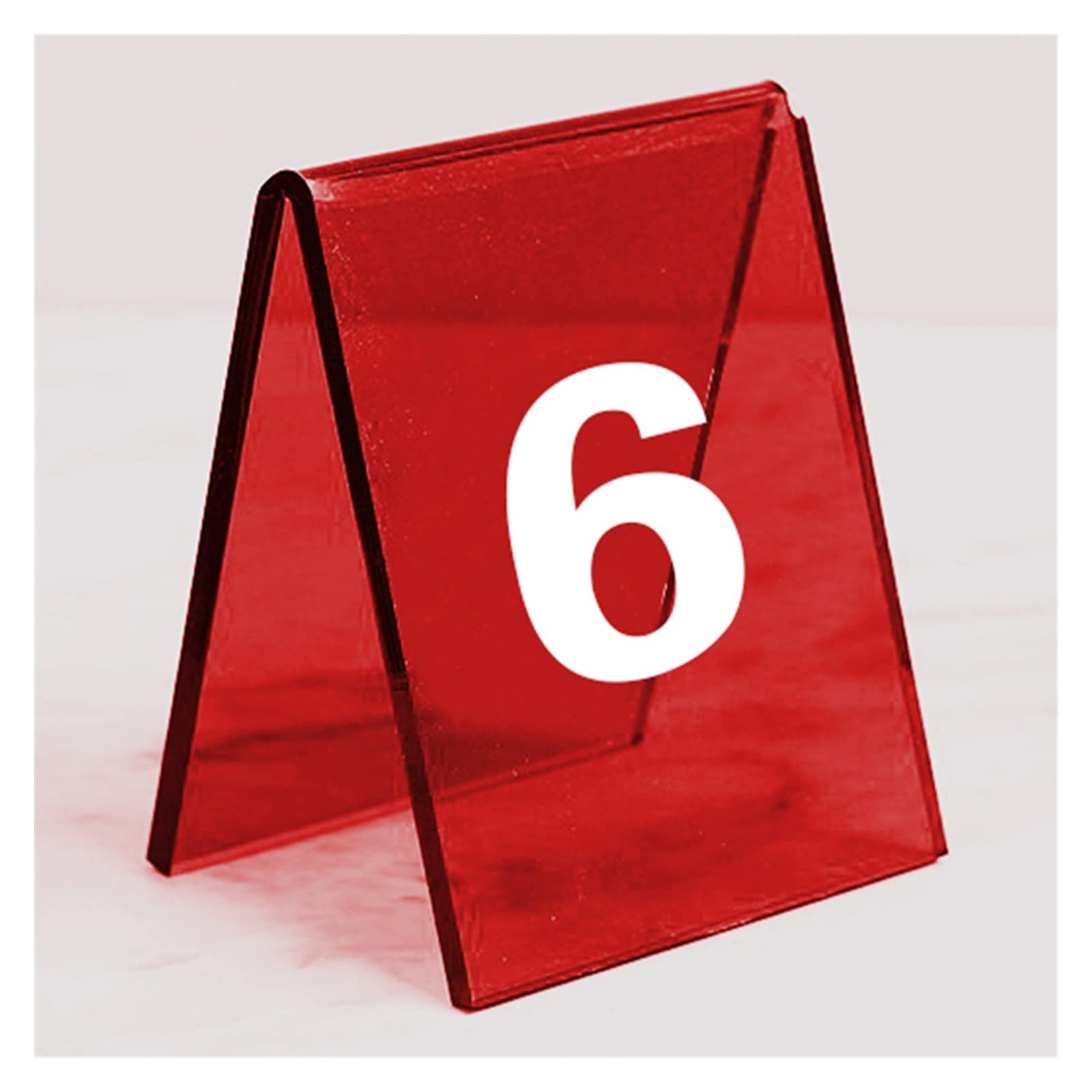 Número de asiento, Tarjetas de números de mesa, tarjeta de asiento con números, carteles de mesa estilo tienda de campaña, juego de 6 carteles de escritorio con paneles coloridos, ideal for recepcione