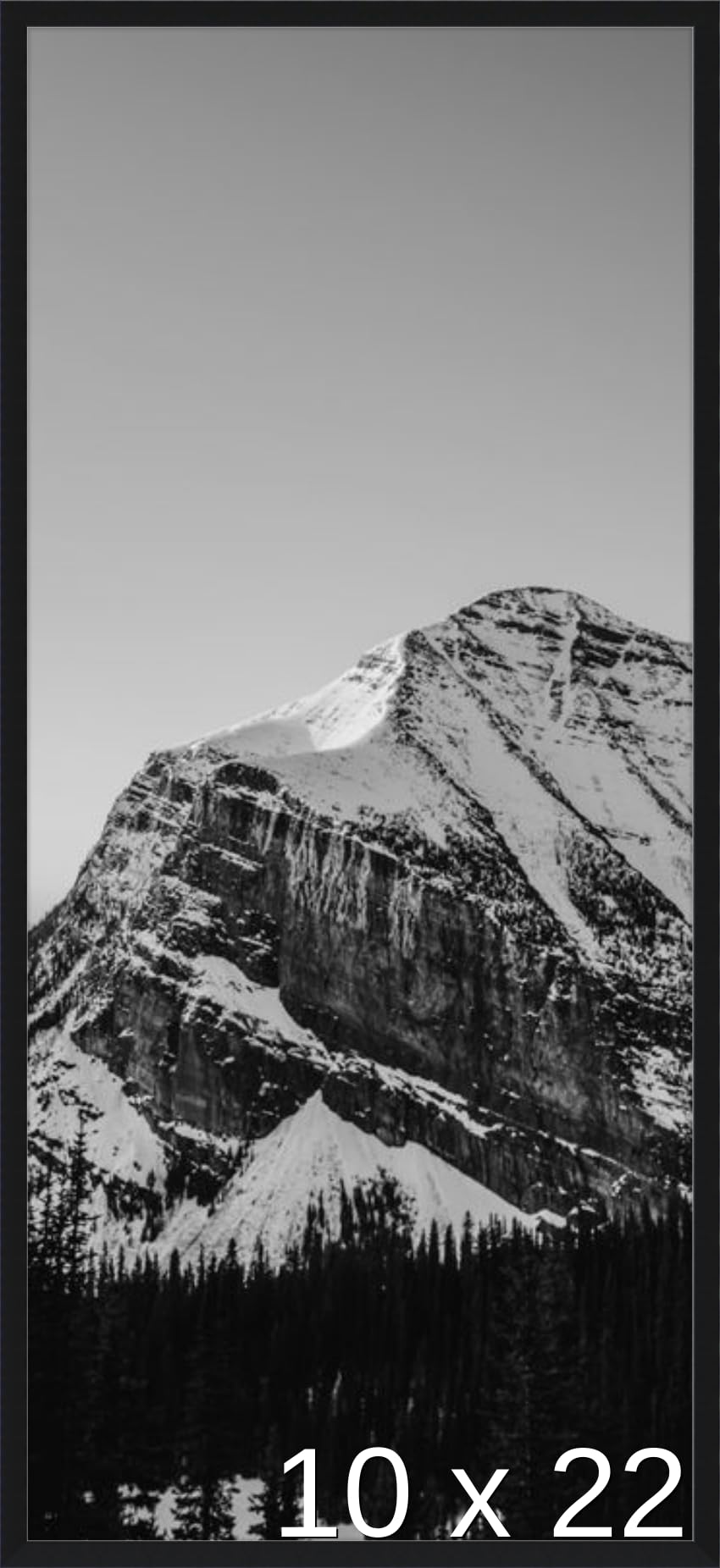 Frame It Easy 10 1/2 x 22 1/2 Satin Black Metal Frame (Ashford) 10.5x22.5 inches