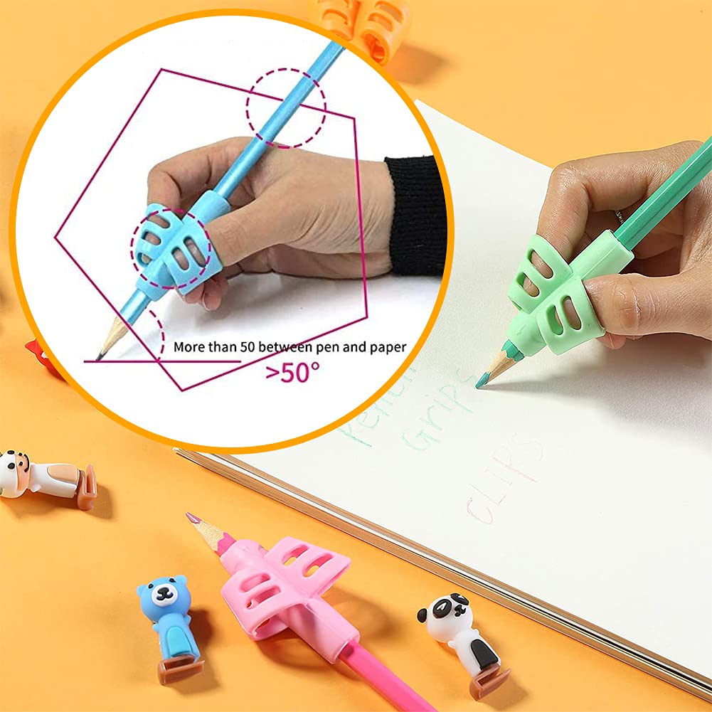 Impugnature Matita Ergonomiche 4 Pezzi - Per Bambini, Correzione Postura Scrittura - Foto 5