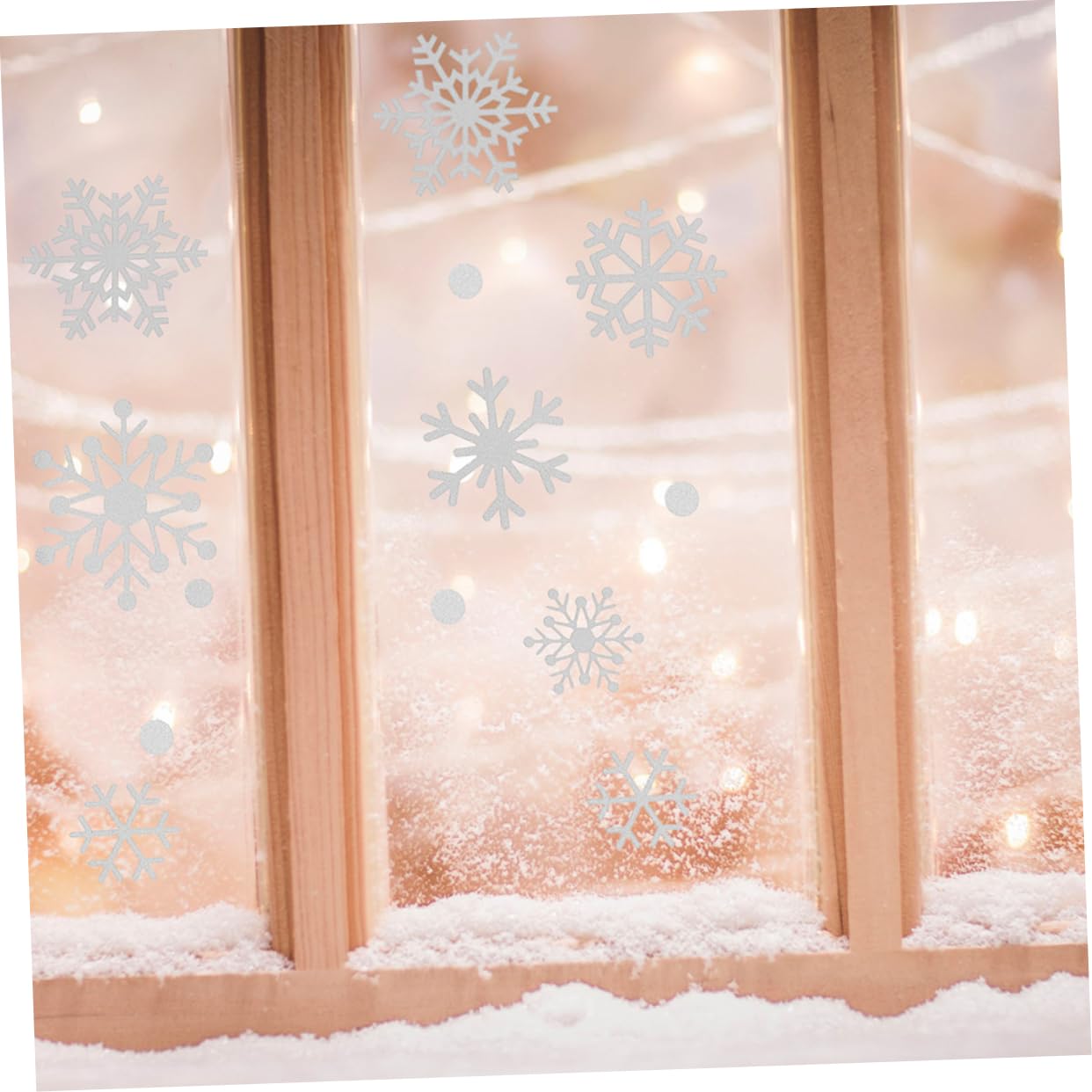DOITOOL 5blätter Schneeflocken-fensteraufkleber Weihnachtsfensterdeko Schneeflocken-wandtattoos Weihnachtsfensteraufkleber für Glasfenster Weihnachtswandtattoos fürs Wohnzimmer