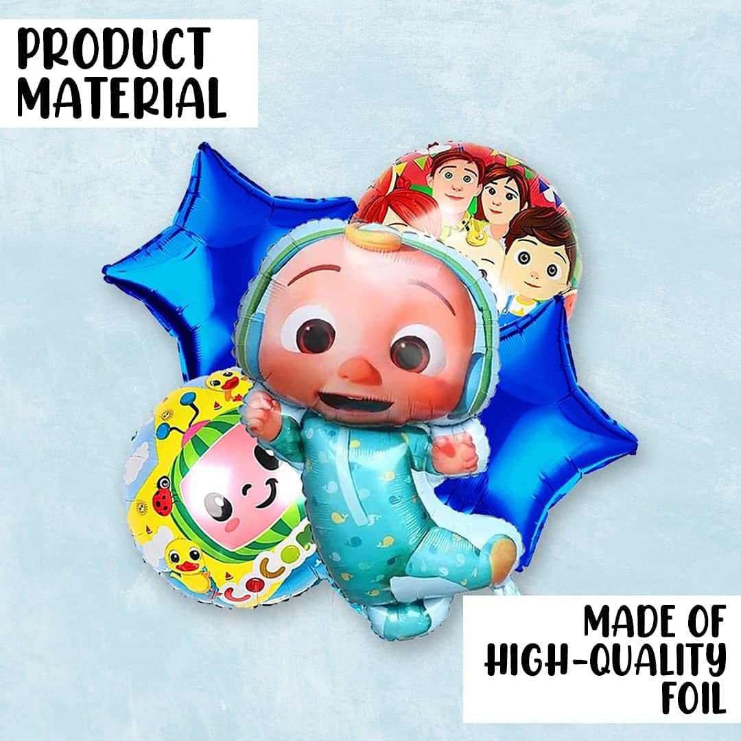 Buy 5PCS Balloons Foil 18" and 29" with Blue Ribbon